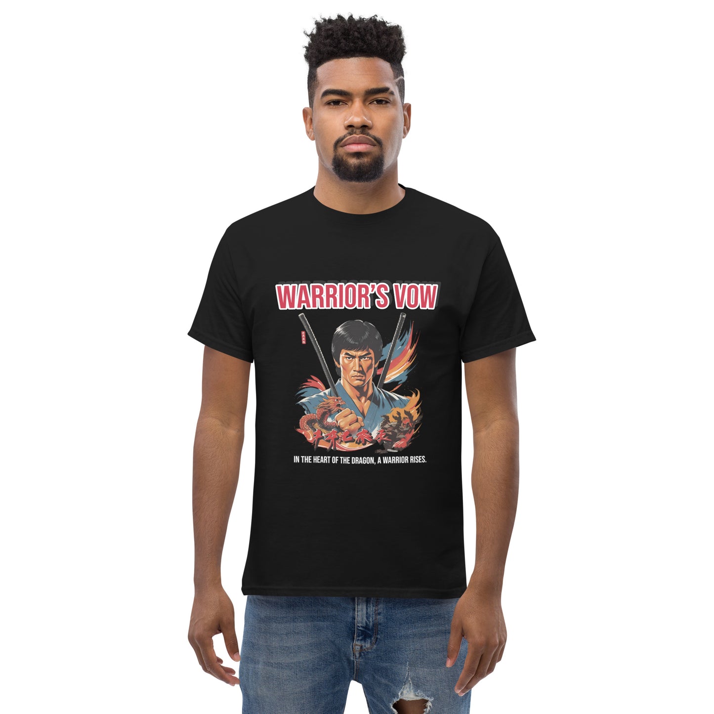 Kung-Fu Style T-Shirt mit klassischem Design