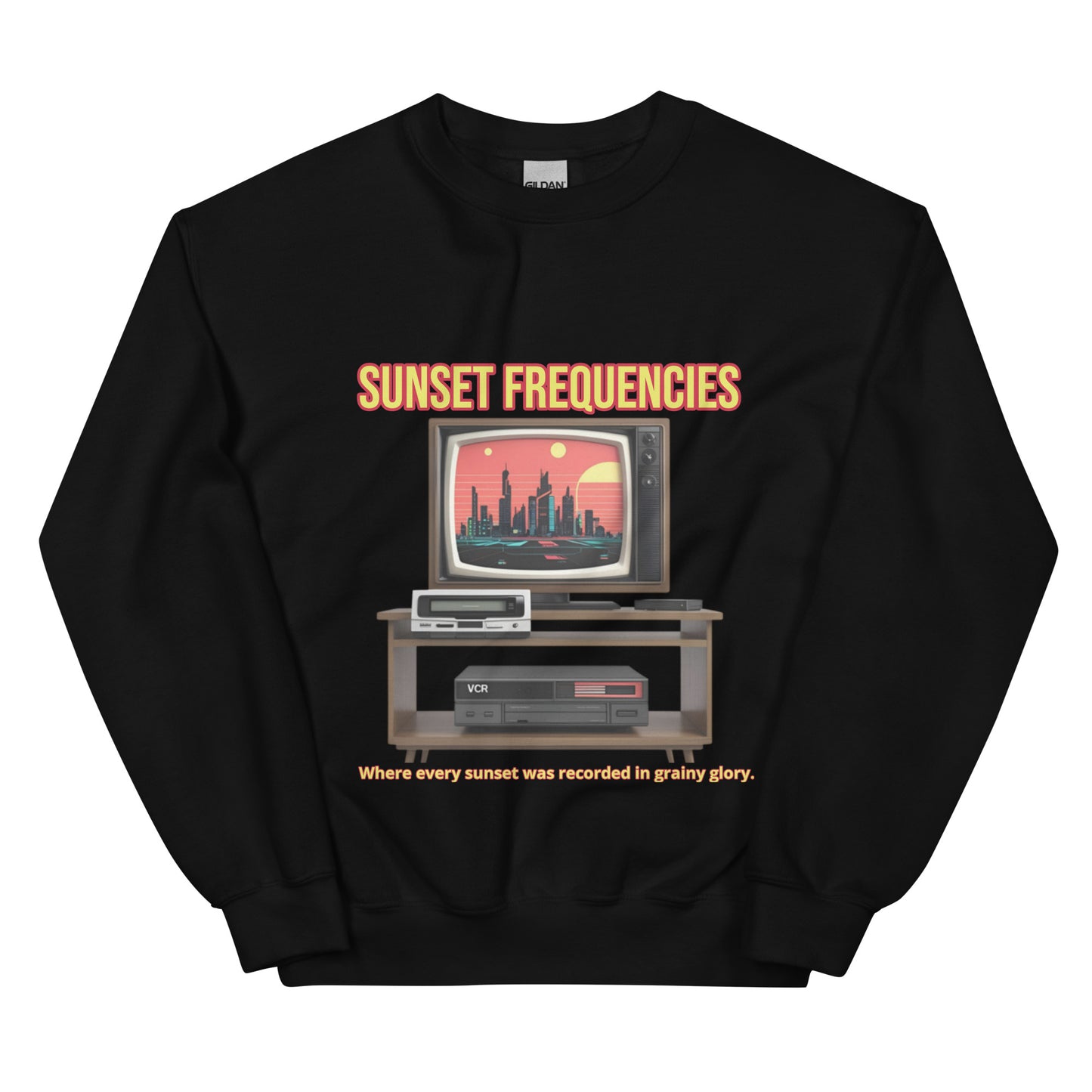 Synthwave Retro Sweater mit Neonfarben