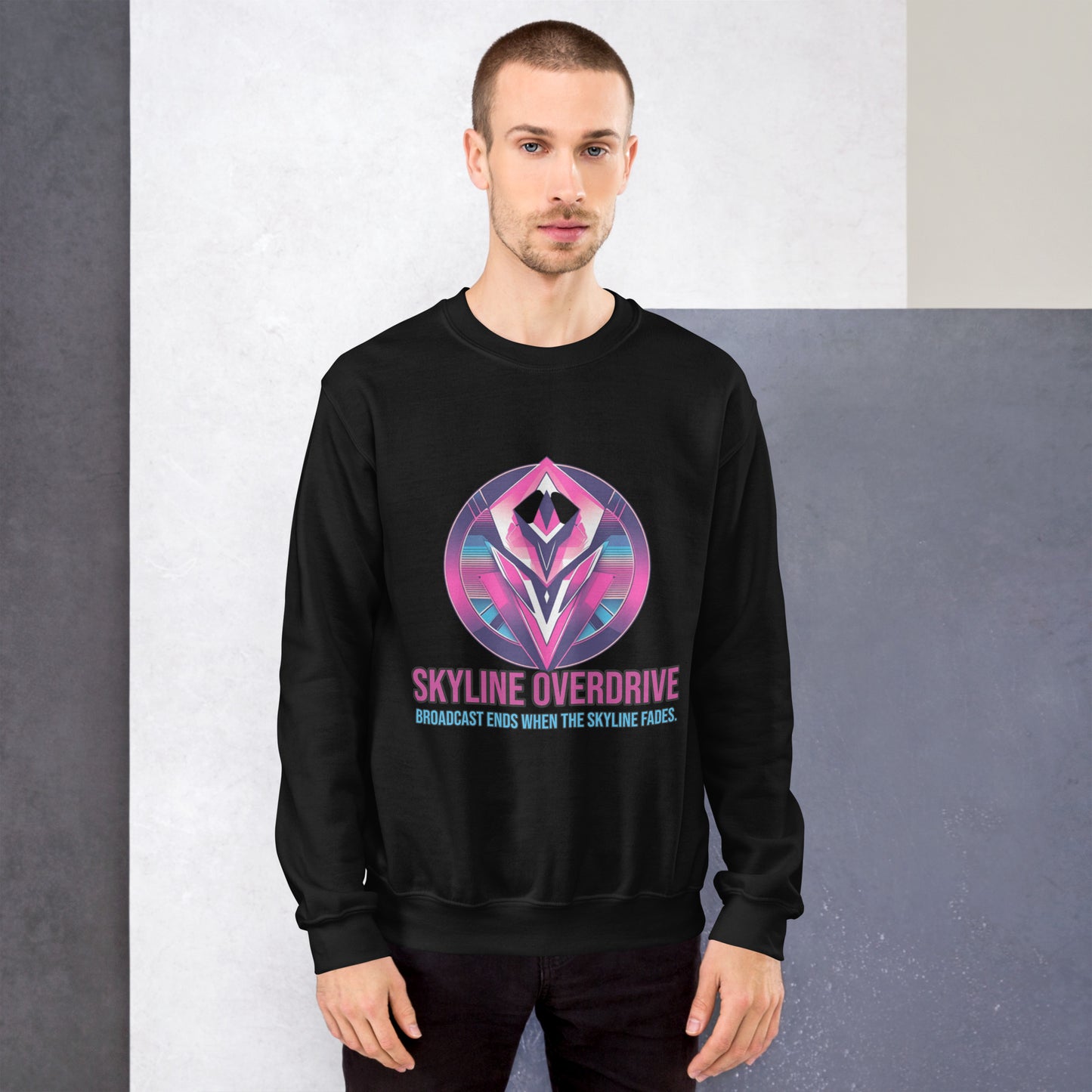 Synthwave Retro Sweater mit Neonfarben