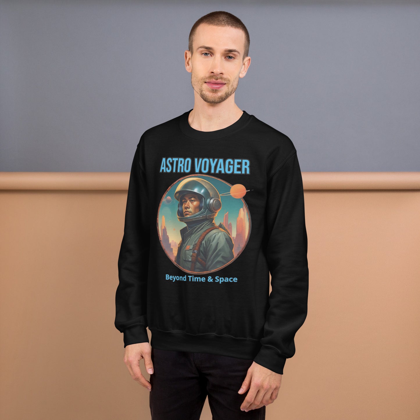 Space Age Sweater mit futuristischem Look