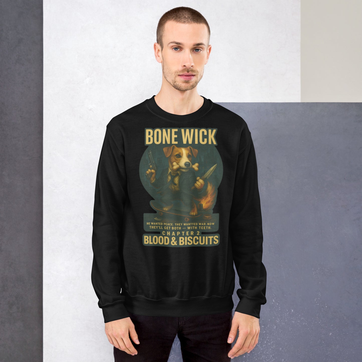 Animal Action Classics Sweater mit Retro-Actionhelden