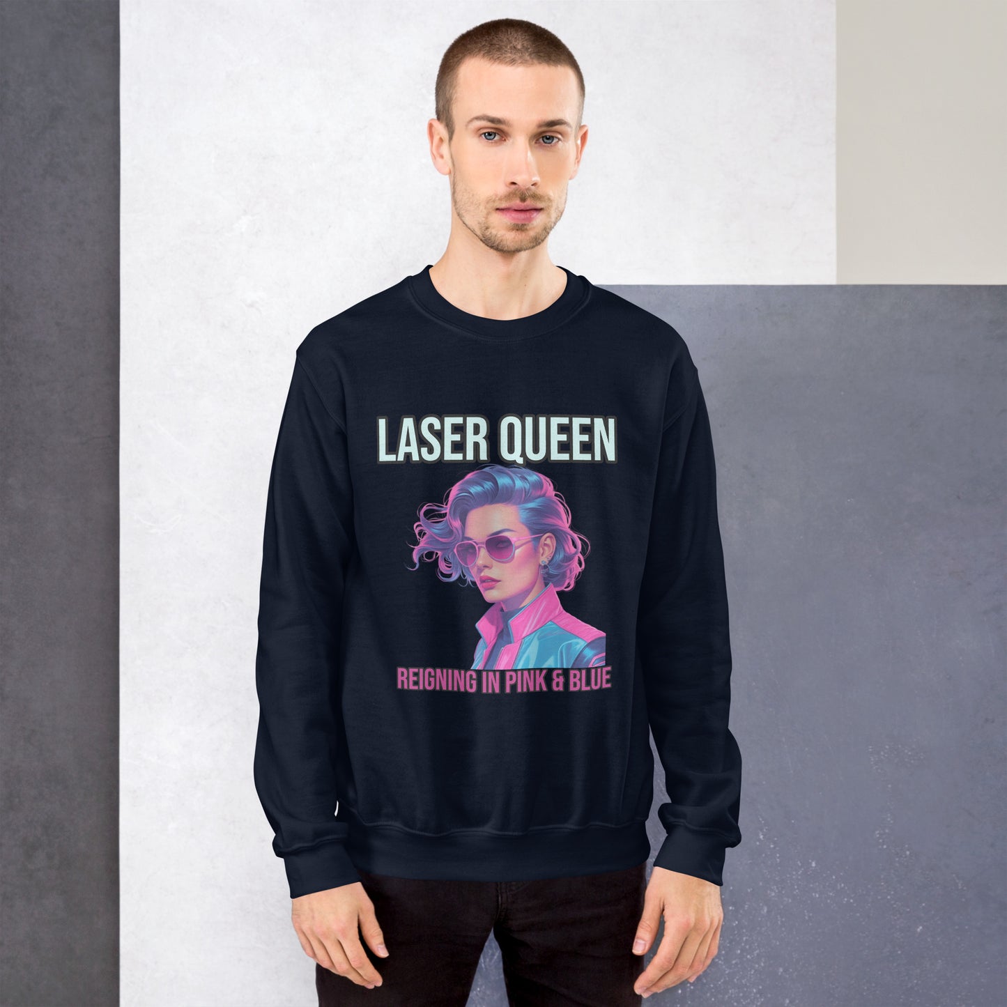 Synthwave Retro Sweater mit Neonfarben