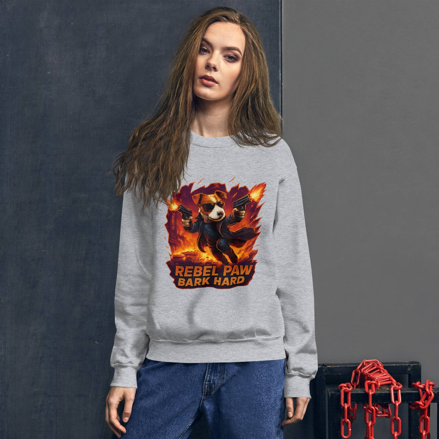 Animal Action Classics Sweater mit Retro-Actionhelden