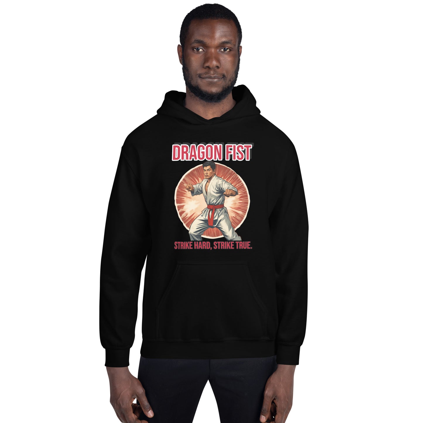 Kung-Fu Style Hoodie mit Retro-Charakter