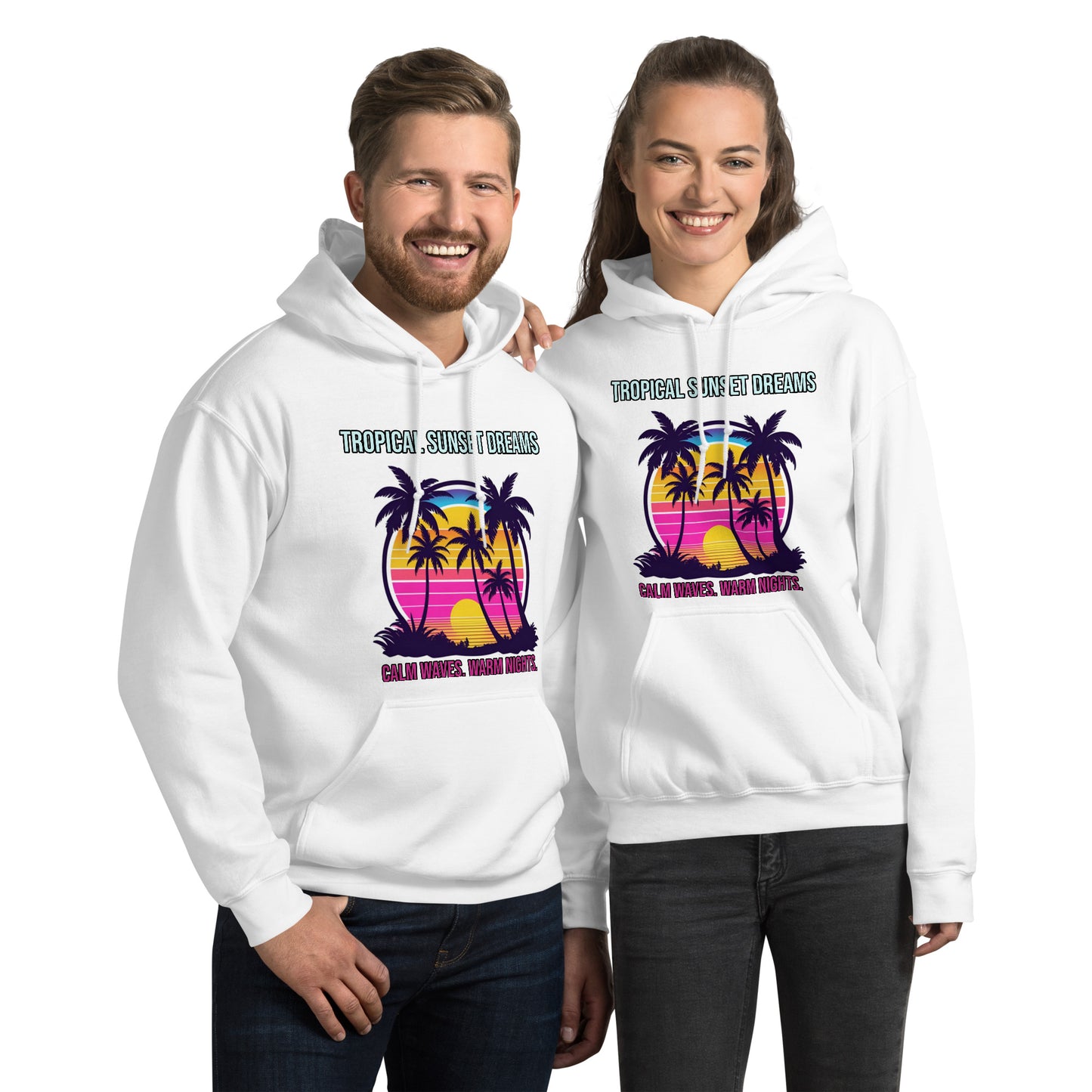 Synthwave Retro Hoodie mit Neonfarben und Retro-Motiven