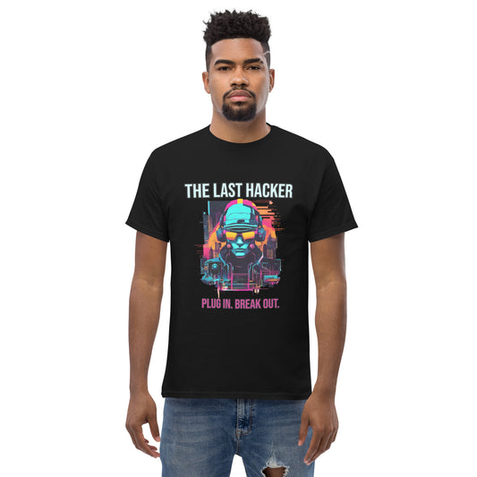 Synthwave T-Shirt mit Neonfarben und Retro-Motiven
