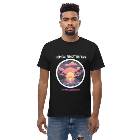 Synthwave T-Shirt mit Neonfarben und Retro-Motiven

