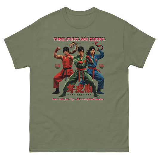 Kung-Fu Style T-Shirt mit klassischem Design
