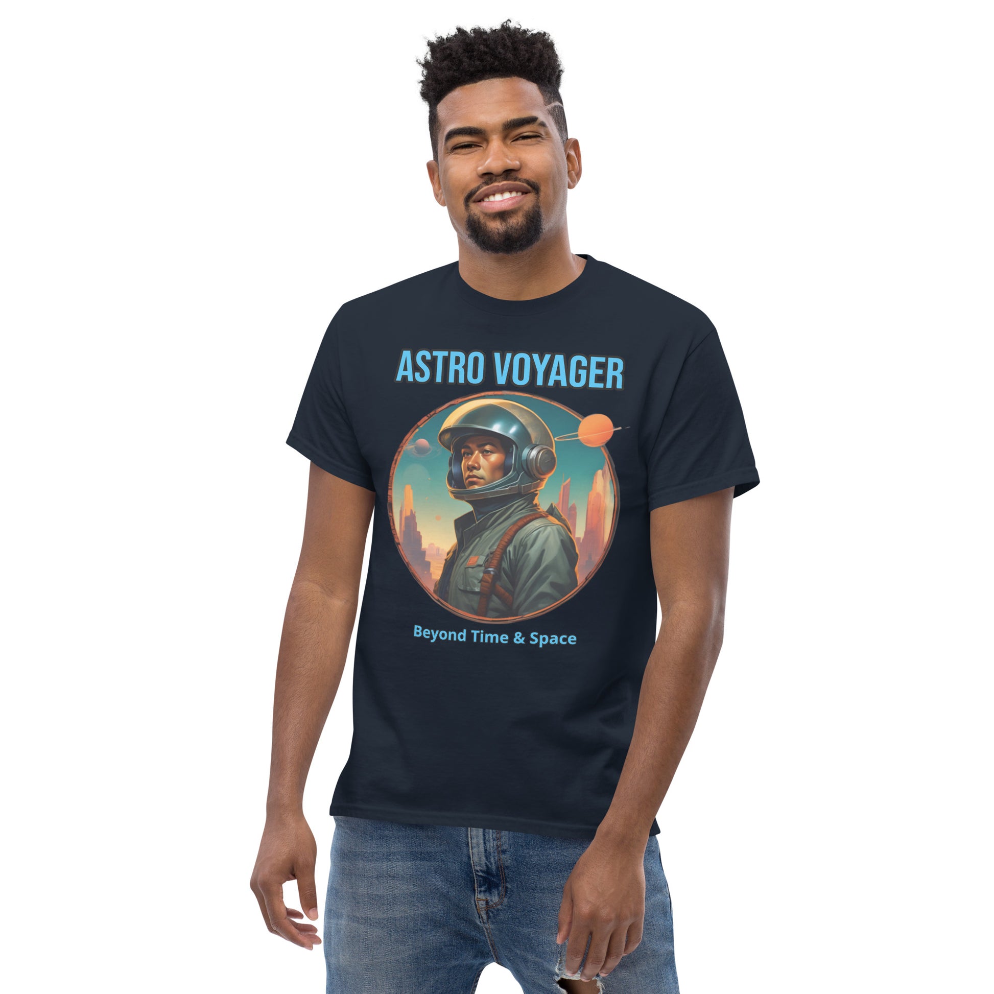 Futuristisches Sci-Fi T-Shirt mit Retrofolks Design

