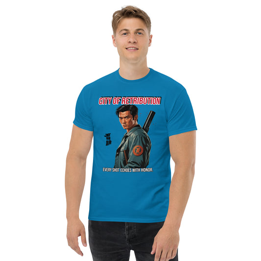 Bloodshed Style T-Shirt inspiriert von Action- und Horrorfilmen
