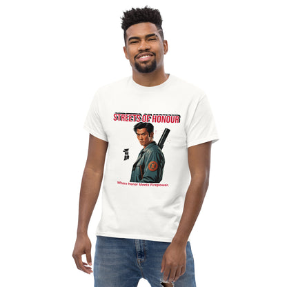 Bloodshed Style T-Shirt inspiriert von Action- und Horrorfilmen
