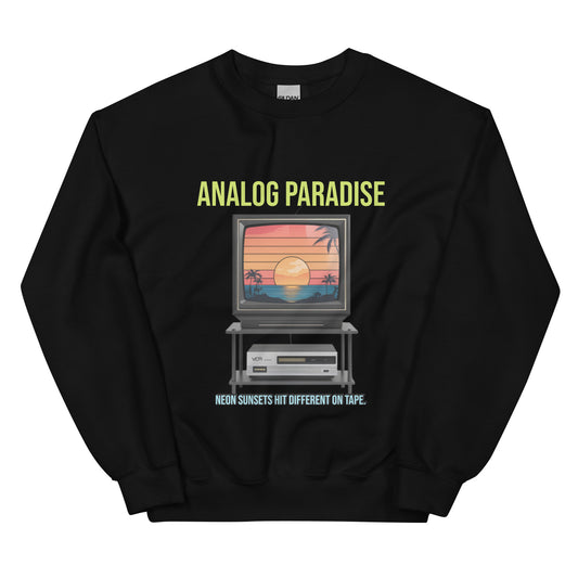 Synthwave Retro Sweater mit Neonfarben
