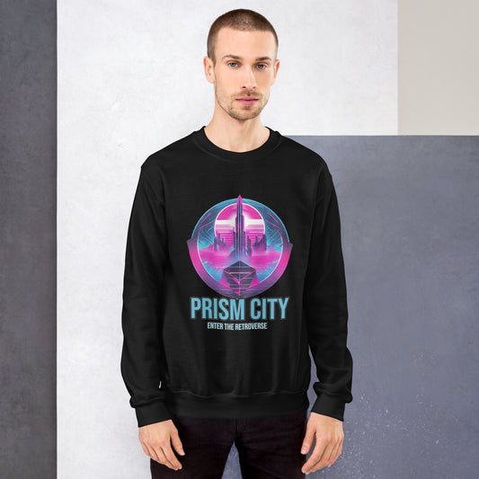 Synthwave Retro Sweater mit Neonfarben

