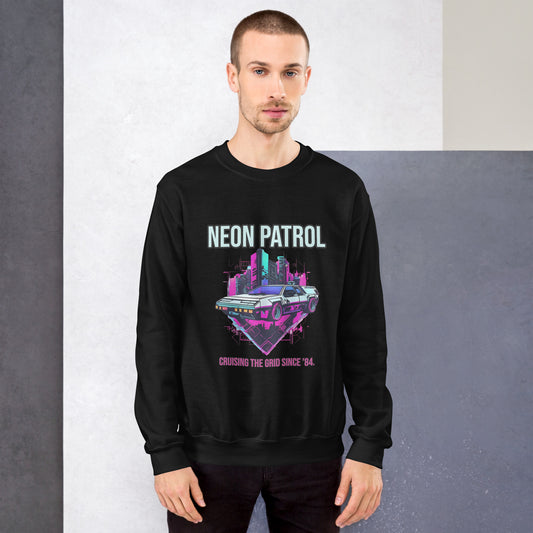 Synthwave Retro Sweater mit Neonfarben
