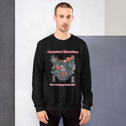 Retrofolks Sweater mit Spukhaus im düsteren Stil