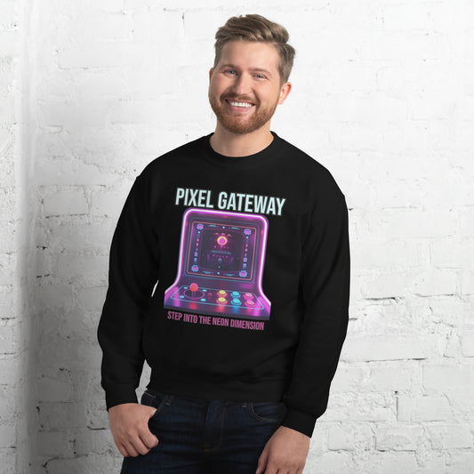 Synthwave Retro Sweater mit Neonfarben
