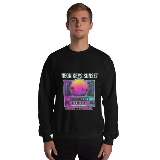 Synthwave Retro Sweater mit Neonfarben
