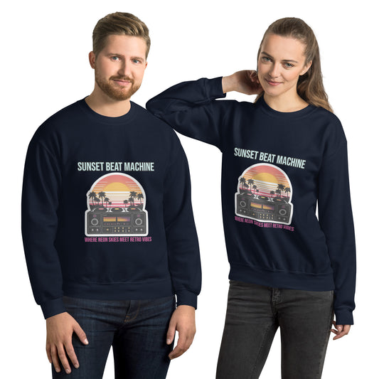 Synthwave Retro Sweater mit Neonfarben
