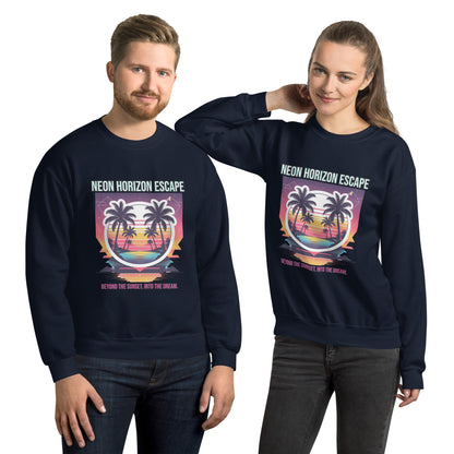 Synthwave Retro Sweater mit Neonfarben
