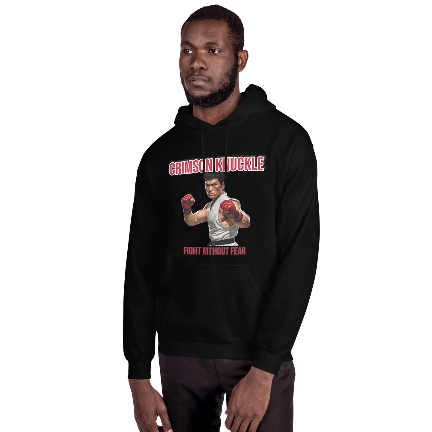 Kung-Fu Style Hoodie mit Retro-Charakter

