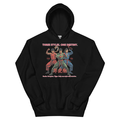 Kung-Fu Style Sweater mit Retro-Charakter
