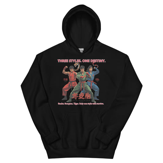 Kung-Fu Style Sweater mit Retro-Charakter
