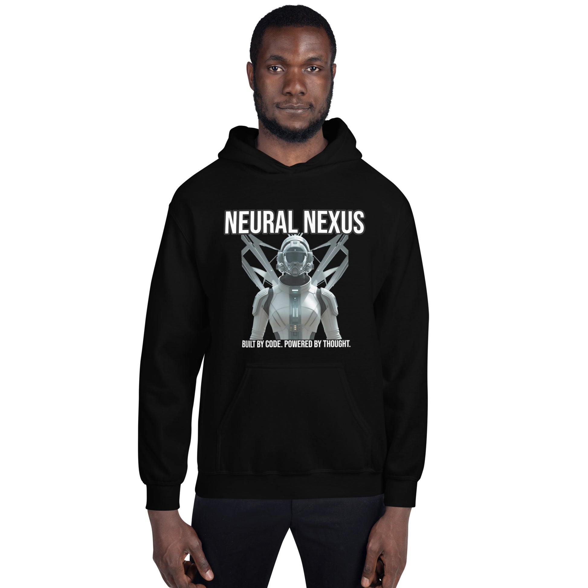 Sci-Fi Hoodie mit Retro-Roboter
