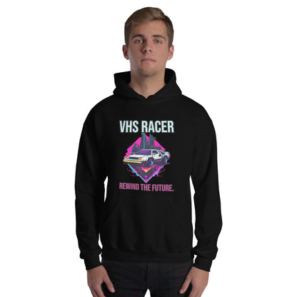 Synthwave Retro Hoodie mit Neonfarben und Retro-Motiven
