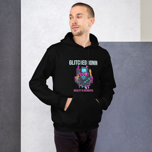 Synthwave Retro Hoodie mit Neonfarben und Retro-Motiven
