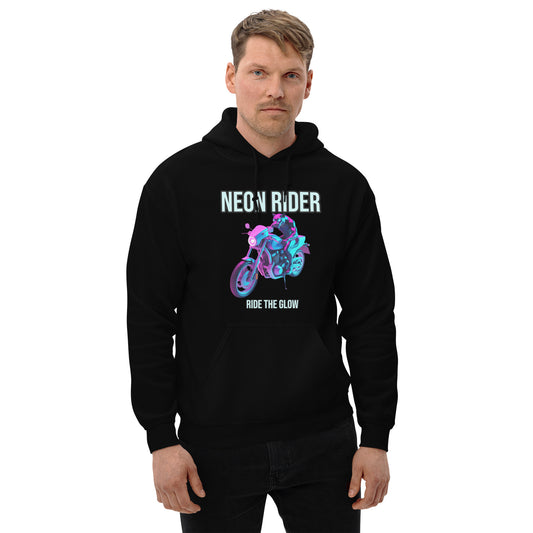 Synthwave Retro Hoodie mit Neonfarben und Retro-Motiven
