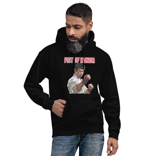 Kung-Fu Style Hoodie mit Retro-Charakter
