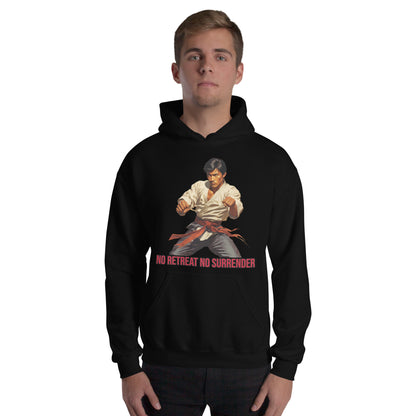 Kung-Fu Style Hoodie mit Retro-Charakter
