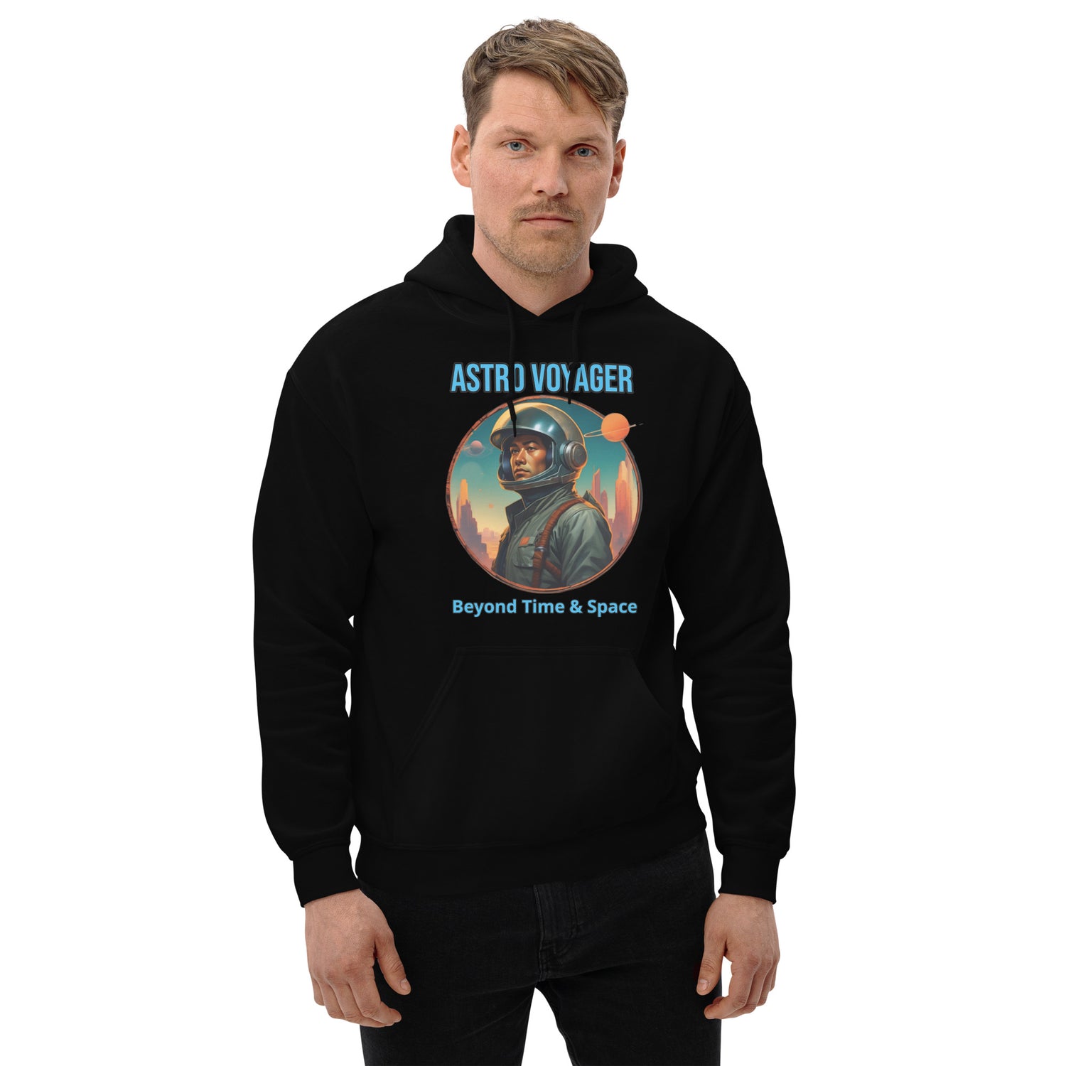 Sci-Fi Hoodie mit Retro-Roboter
