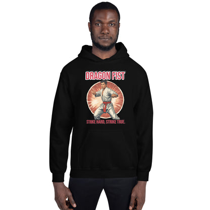 Kung-Fu Style Hoodie mit Retro-Charakter
