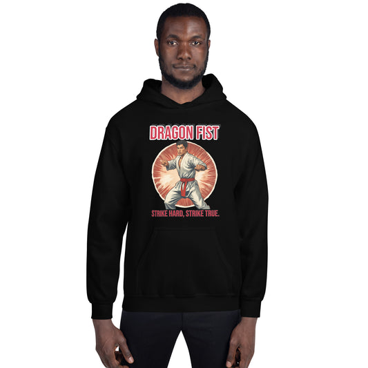 Kung-Fu Style Hoodie mit Retro-Charakter
