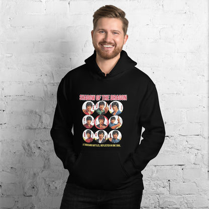 Kung-Fu Style Hoodie mit Retro-Charakter
