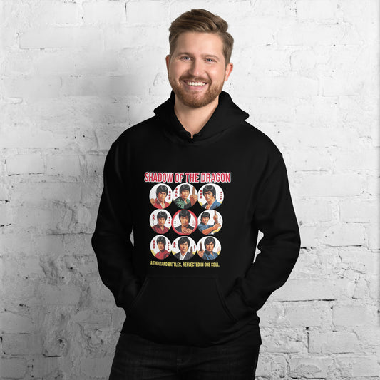 Kung-Fu Style Hoodie mit Retro-Charakter
