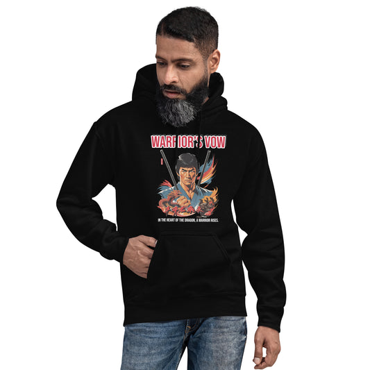 Kung-Fu Style Hoodie mit Retro-Charakter
