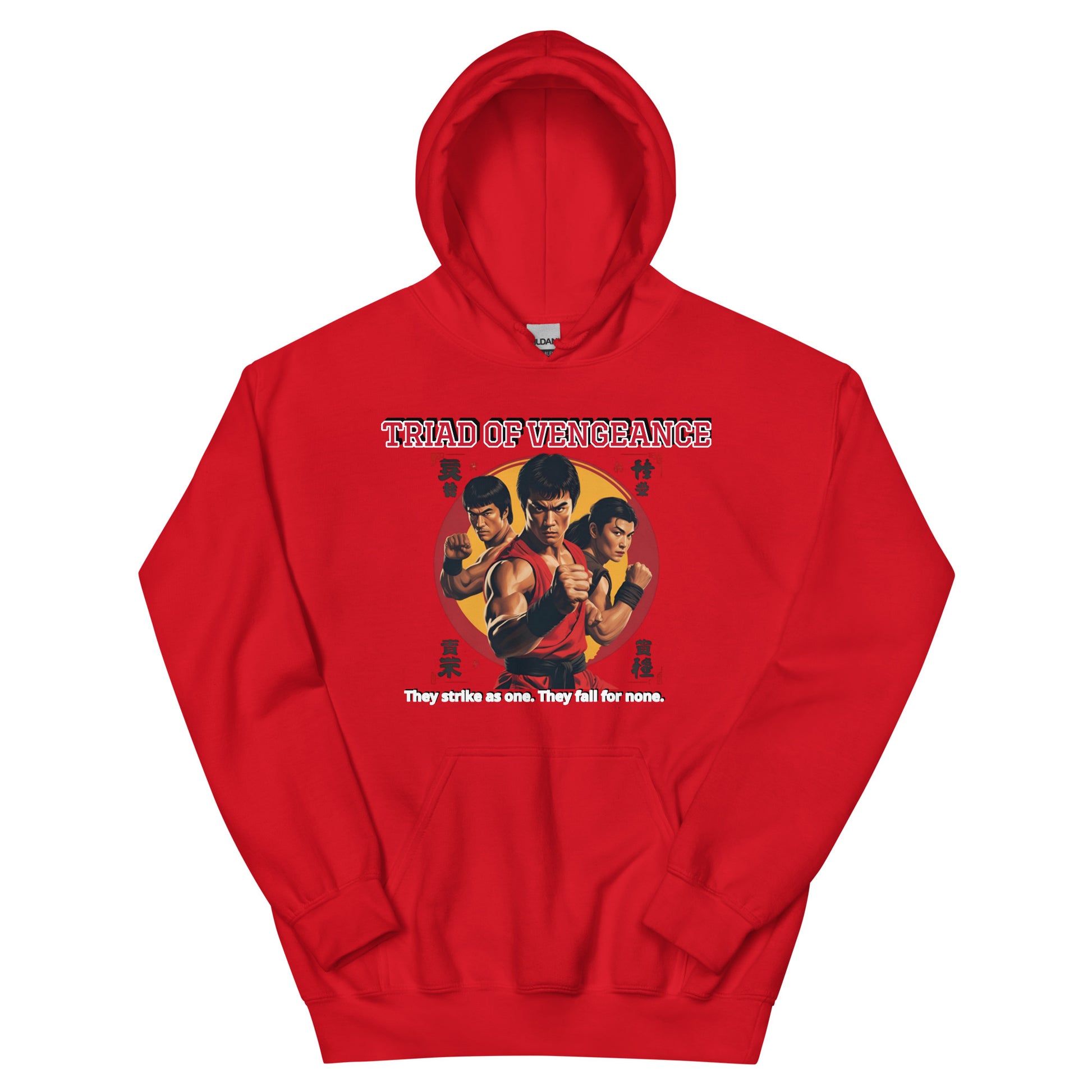 Kung-Fu Style Hoodie mit Retro-Charakter
