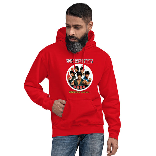 Kung-Fu Style Hoodie mit Retro-Charakter
