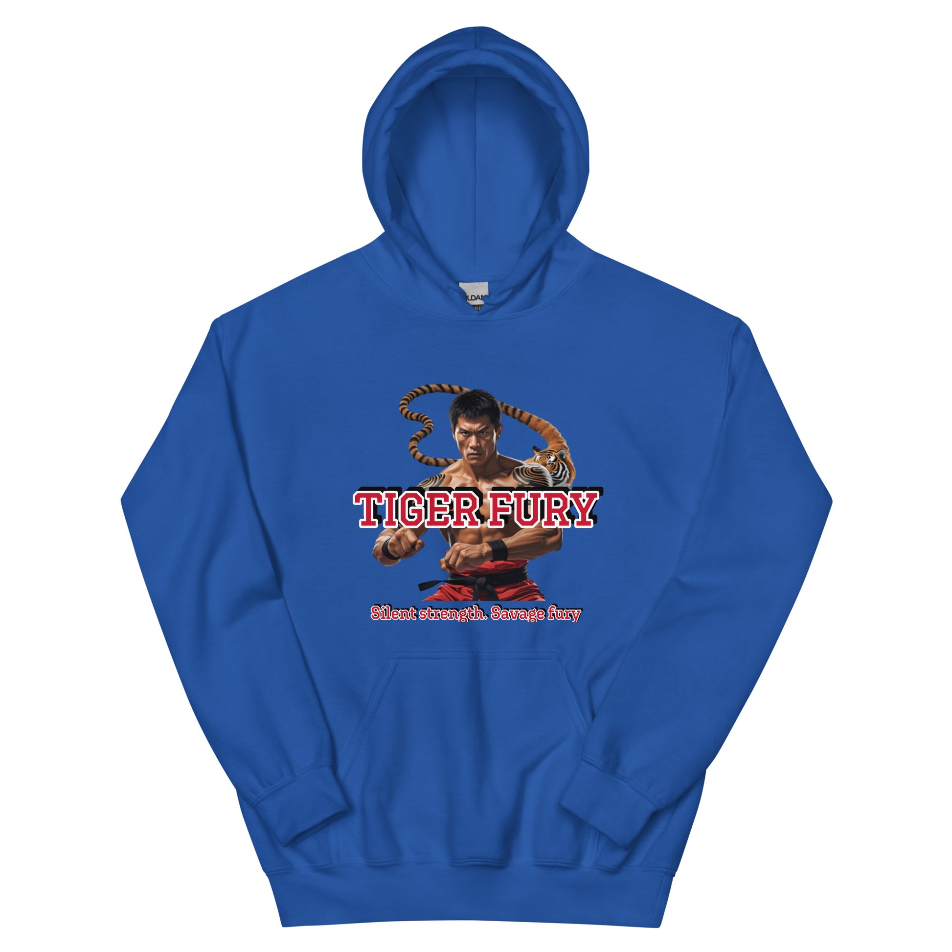 Kung-Fu Style Hoodie mit Retro-Charakter
