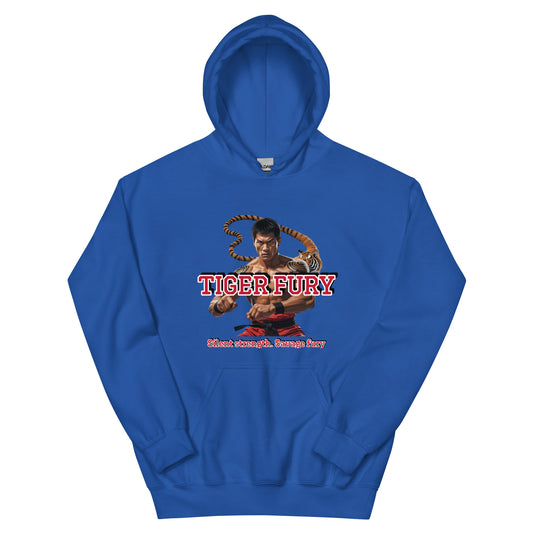 Kung-Fu Style Hoodie mit Retro-Charakter

