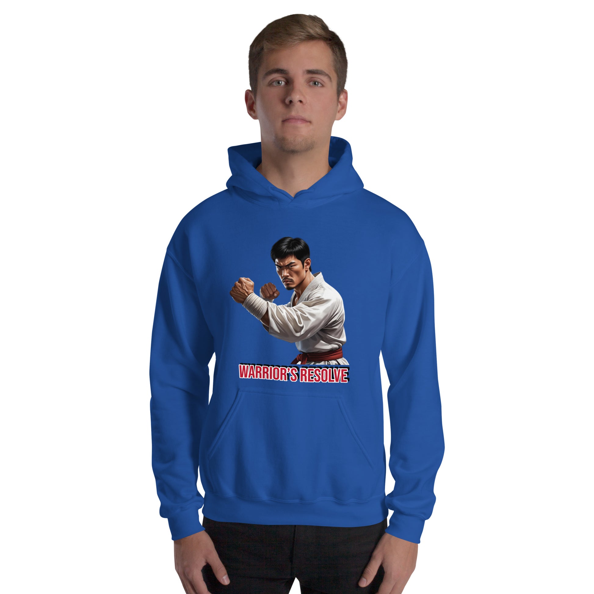 Kung-Fu Style Hoodie mit Retro-Charakter
