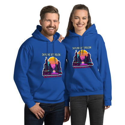 Synthwave Retro Hoodie mit Neonfarben und Retro-Motiven
