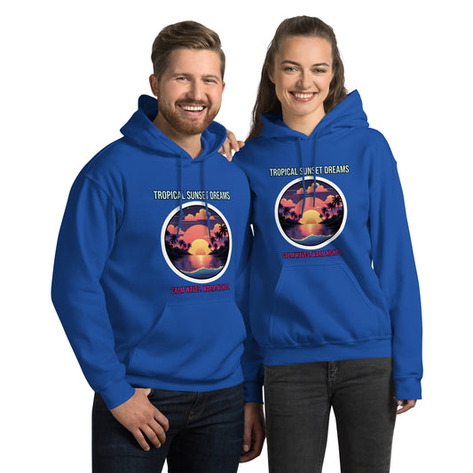 Synthwave Retro Hoodie mit Neonfarben und Retro-Motiven
