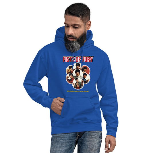 Kung-Fu Style Hoodie mit Retro-Charakter
