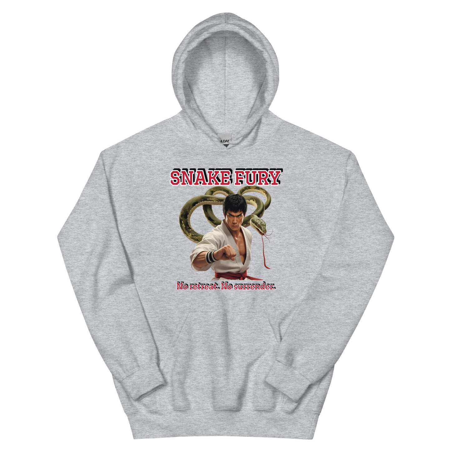Kung-Fu Style Sweater mit Retro-Charakter
