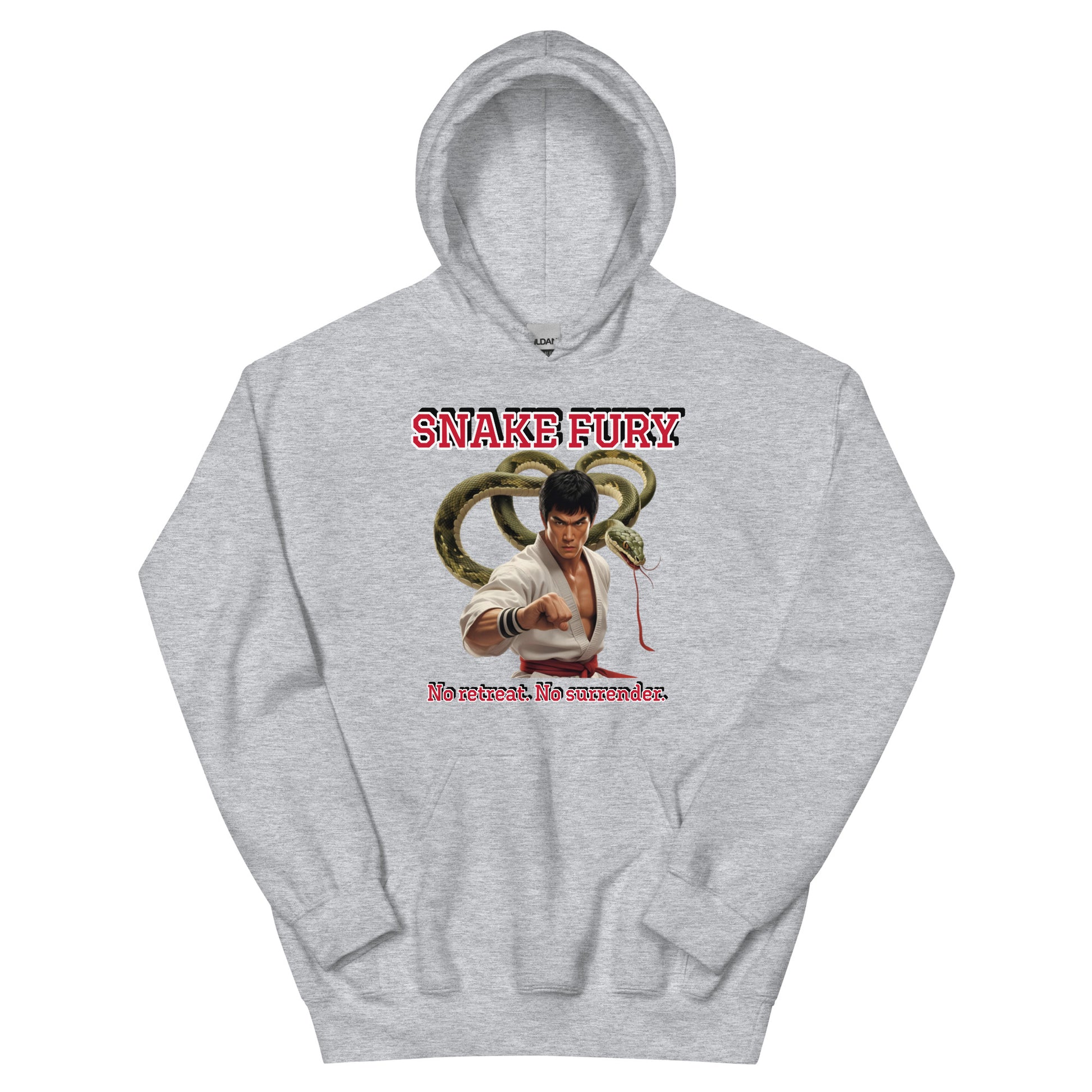 Kung-Fu Style Sweater mit Retro-Charakter
