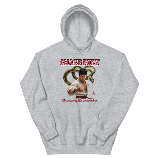 Kung-Fu Style Sweater mit Retro-Charakter
