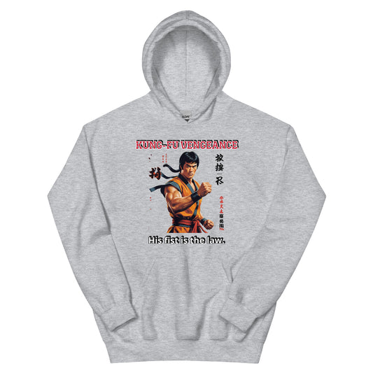 Kung-Fu Style Hoodie mit Retro-Charakter

